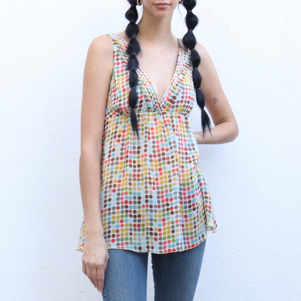 Polka dot top by Trina Turk - very comfortable (s) (m)